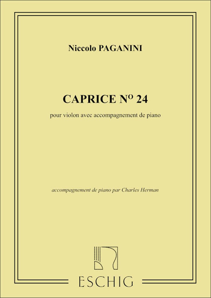 Caprice N. 24, Pour Violon, Avec Accompagnement
